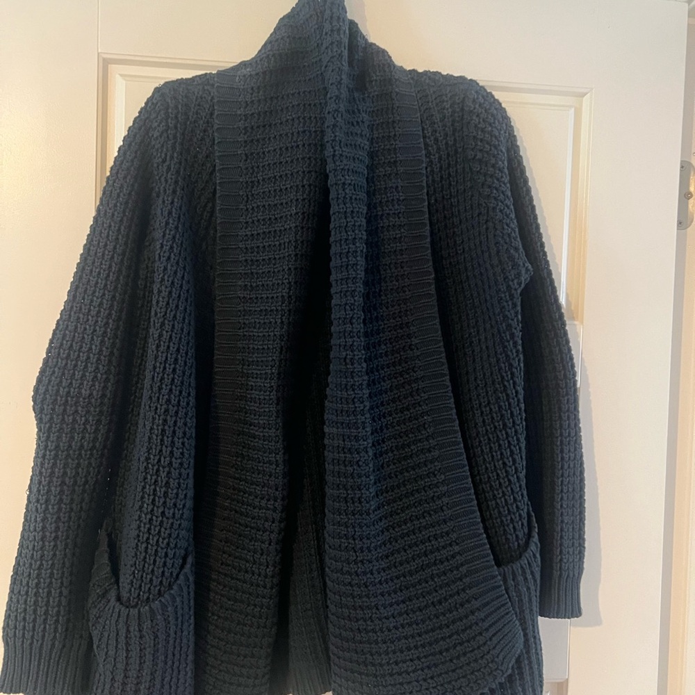Cozy Black Knit Cardigan
